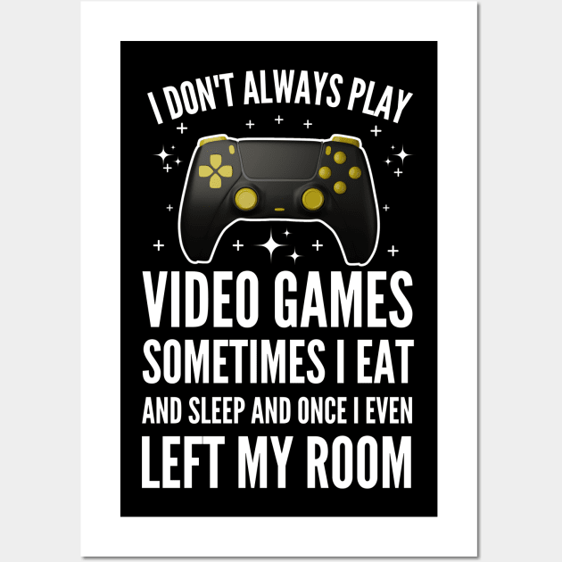 Funny Gamer men women Video Gamer Gaming Game Controller Wall Art by Emouran